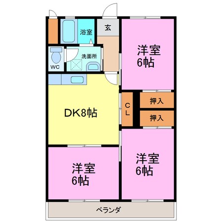 共和駅 徒歩20分 4階の物件間取画像